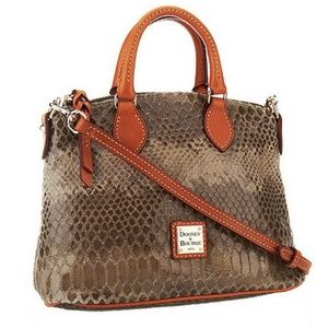 Dooney & Bourke Embossed Snakeskin Leather Satchel